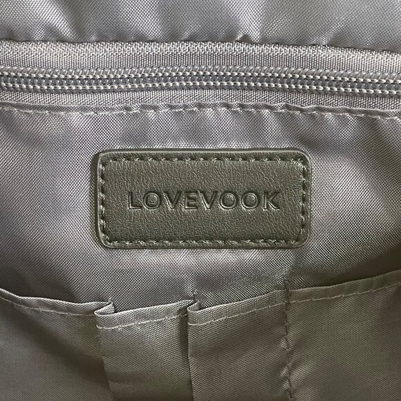 Lovevook Gray With Gold Accents Adjustable Straps Viola l Laptop Backpack Sz M - Picture 6 of 16